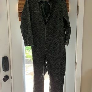 Free People Night Crawler Jumpsuit Leopard Small NWT